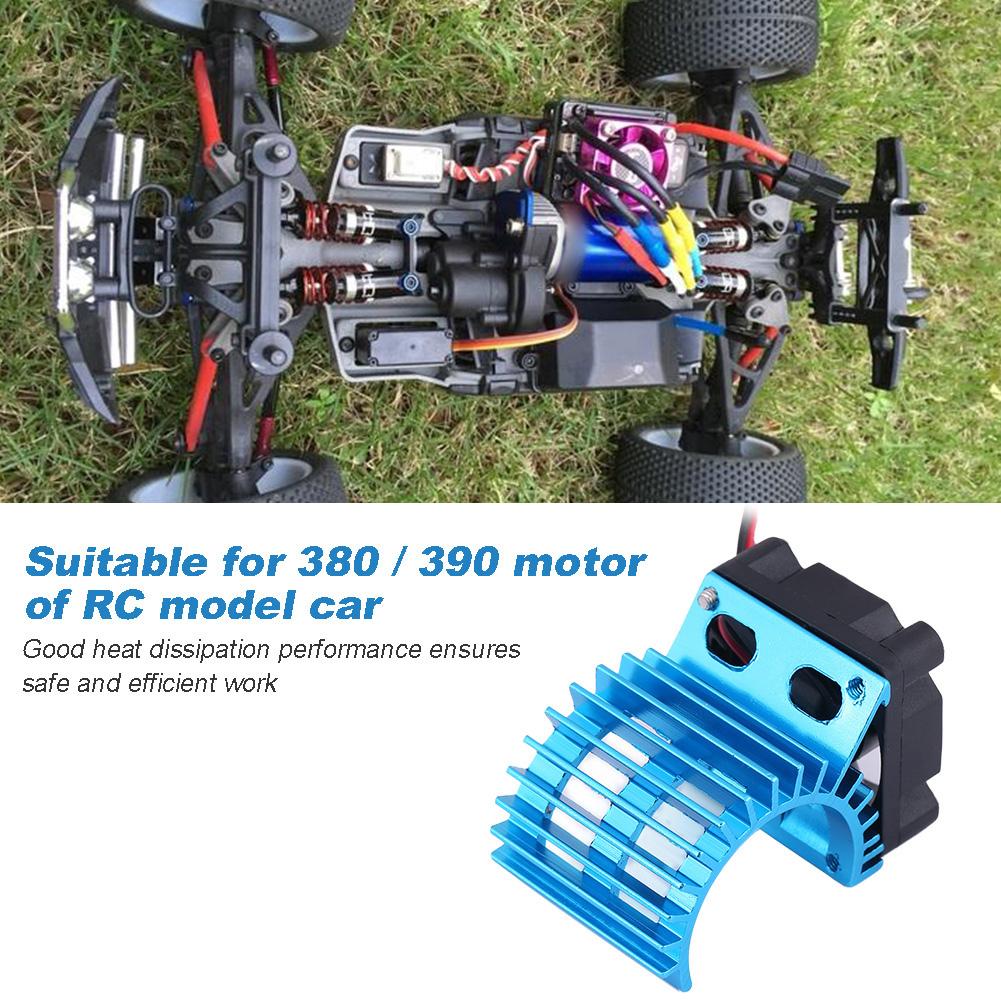 Heat Sink With Cooling Fan for 110 Scale Electric RC Car 380 390 Motor (Blue)
