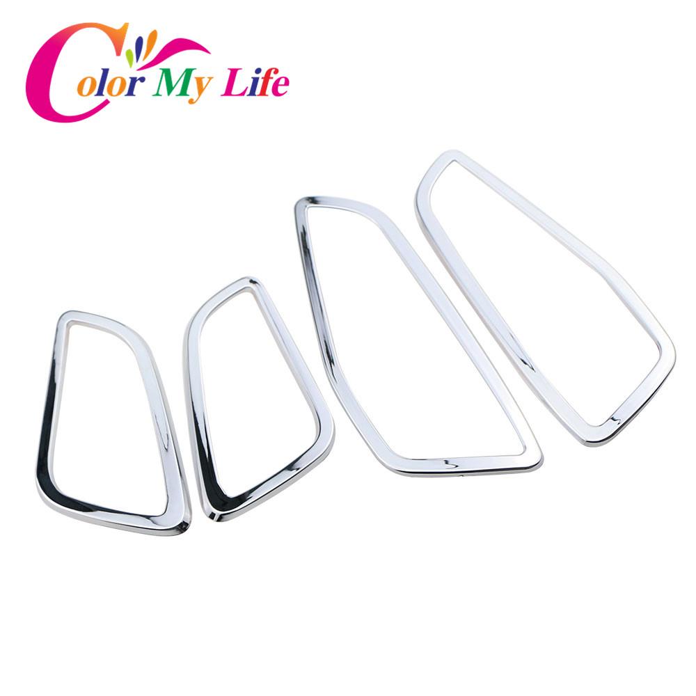 Хромированная внутренняя дверная ручка из АБС-пластика, декоративные блестки, декоративные наклейки на подлокотник, накладка для Ford Kuga Escape 2014 -