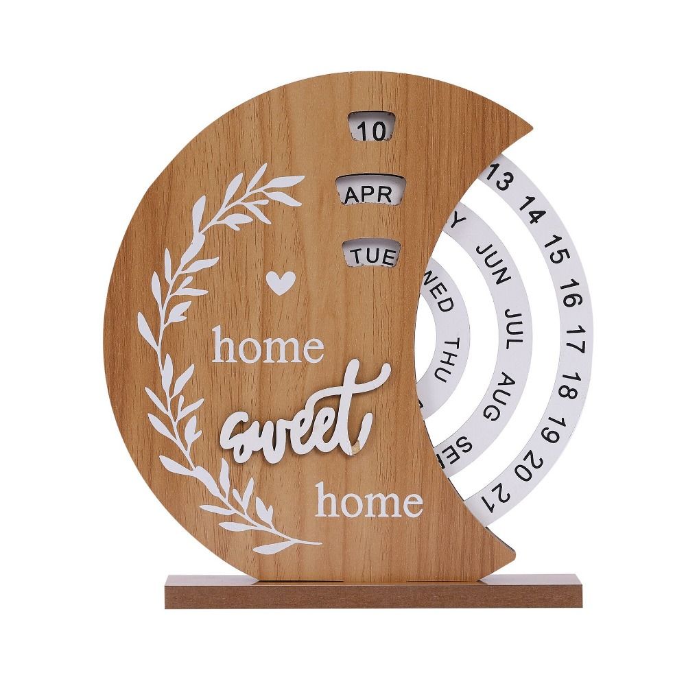 Wooden Desk Calendar Manual Rotate Calendar New Creative Calendar