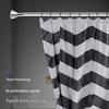 Stainless Steel No-Drill Telescopic Shower Curtain Rod for Bathroom and Wardrobe Use
