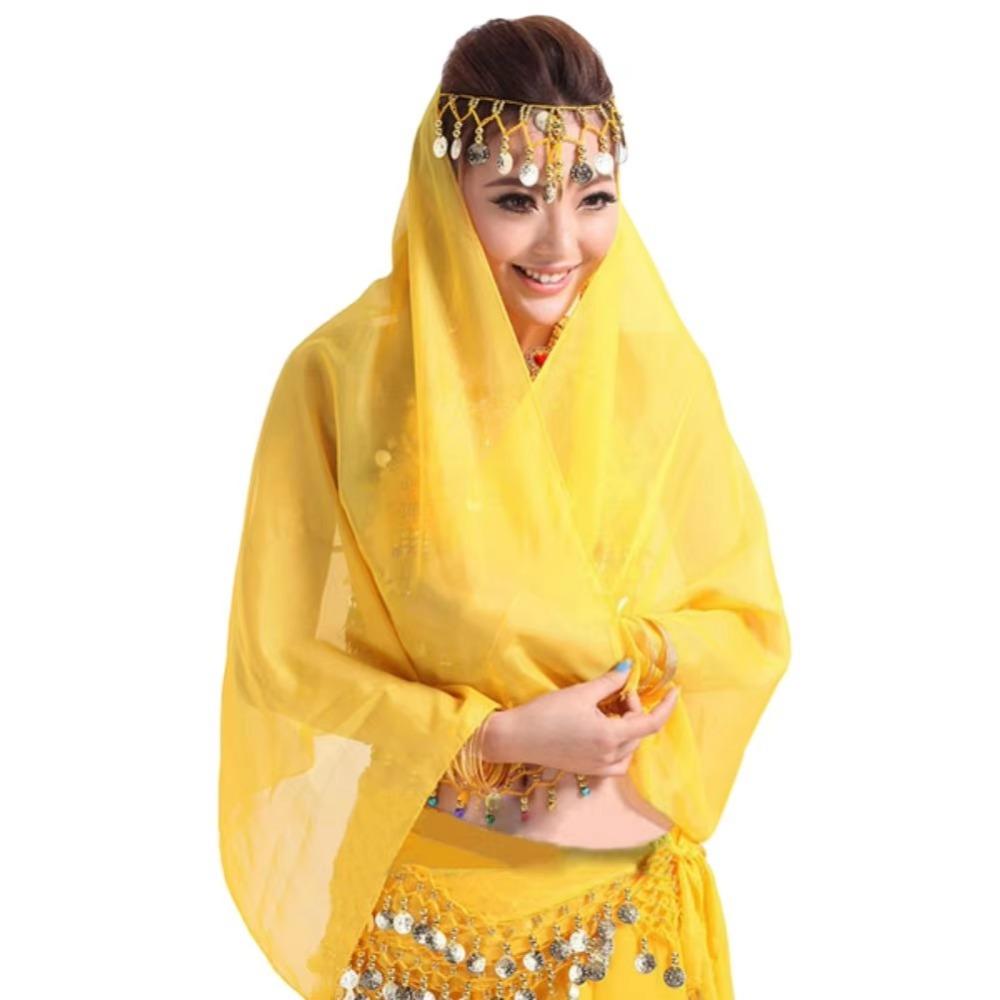 Chiffon Indian Dance Headband 150cm Women Headdress Fashion Belly Dancing Scarf  Show Costumes
