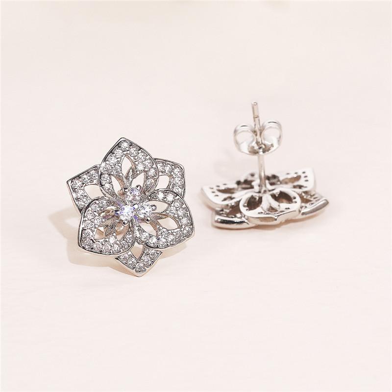 Новые роскошные свадебные серьги с кристаллами кубического циркония, сверкающие женские серьги для пирсинга ушей, модные ювелирные изделия