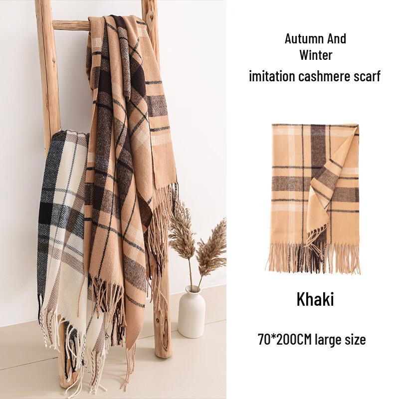 British Style Plaid Winter Scarf