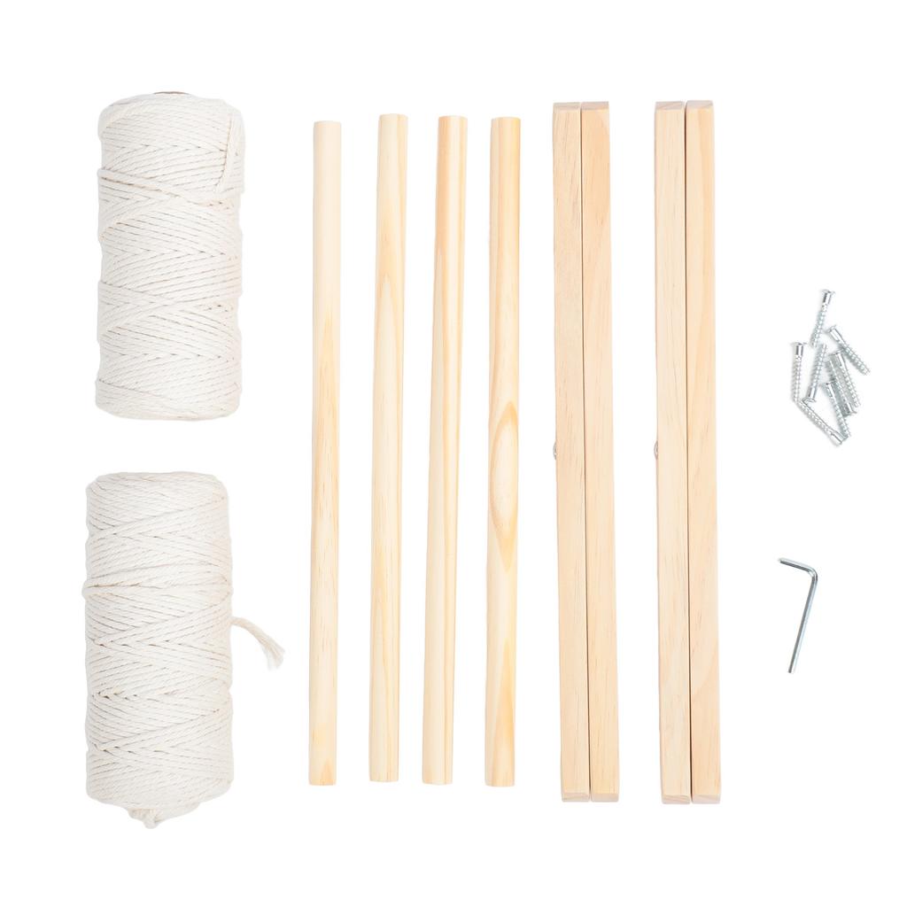 Foldable Macrame Magazine Rack Exquisite Polishing Handcraft Easy To Install Small Macrame Magazine Holder Floor for