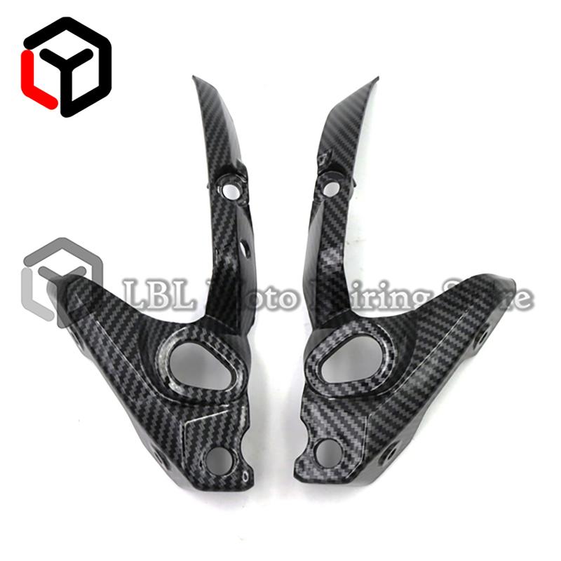 For YAMAHA FZ 07 MT-07 2012 2013 2014 2015 2016 2017 Headlight fairing Carbon Fiber Painted Look Front steering signal bracket