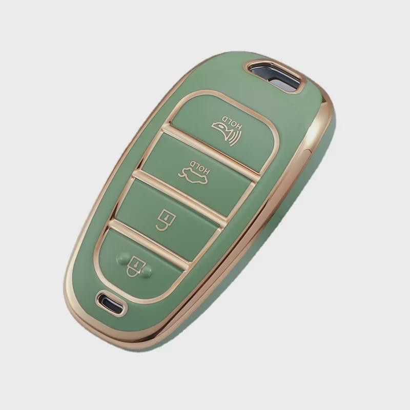 Чехол для ключа с золотой оправой для Hyundai Tucson L Sonata 2021 года выпуска в Пекине