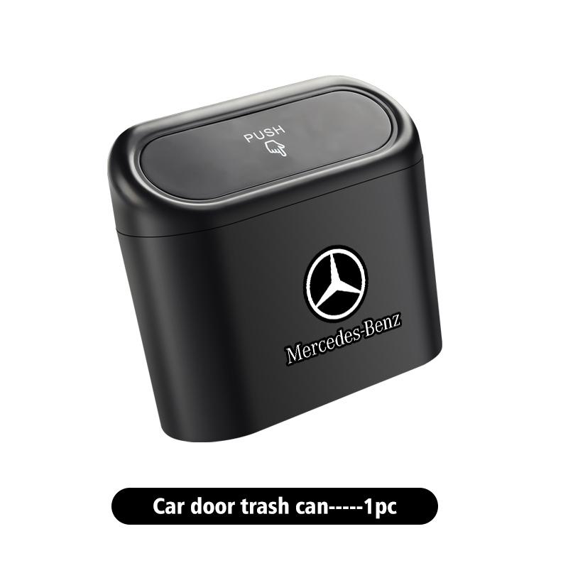 hzrm1 Portable Car Trash Can Door Side Hanging Storage Container Interior Accessories For Mercedes Benz W202 W212 W126 W140 W168 W177