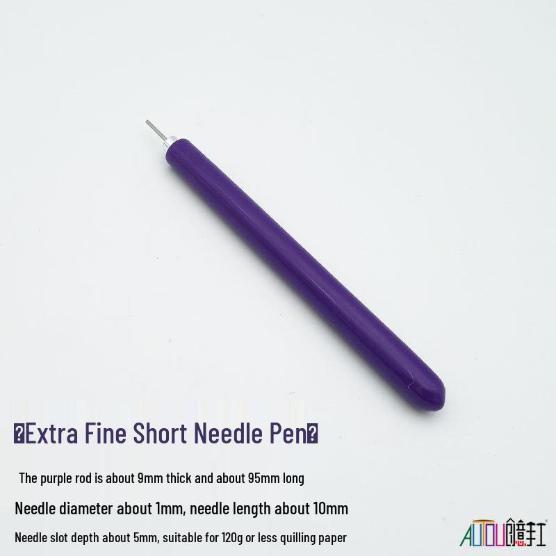 Purple 6-Piece Soft Shaft Quilling Pen Set for DIY Crafting