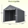 Multifunctional Equipment House Dark Grey Bicycle Garage, Garden House, Tool Tent, Storage Tent – 296x190x200cm