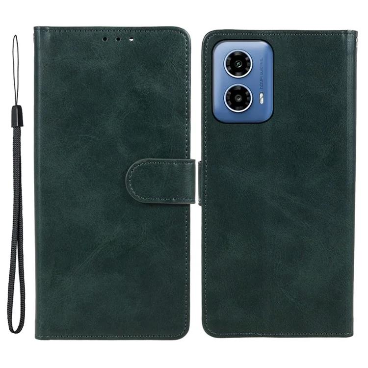 For Motorola Moto G34 5G Anti-Scratch Phone Case Magnetic PU Leather Wallet Stand Phone Shell