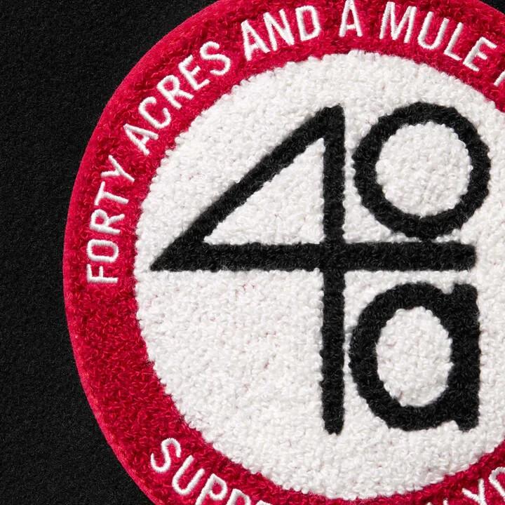 Supreme Университетская куртка 40 Acres Malcolm X Черная