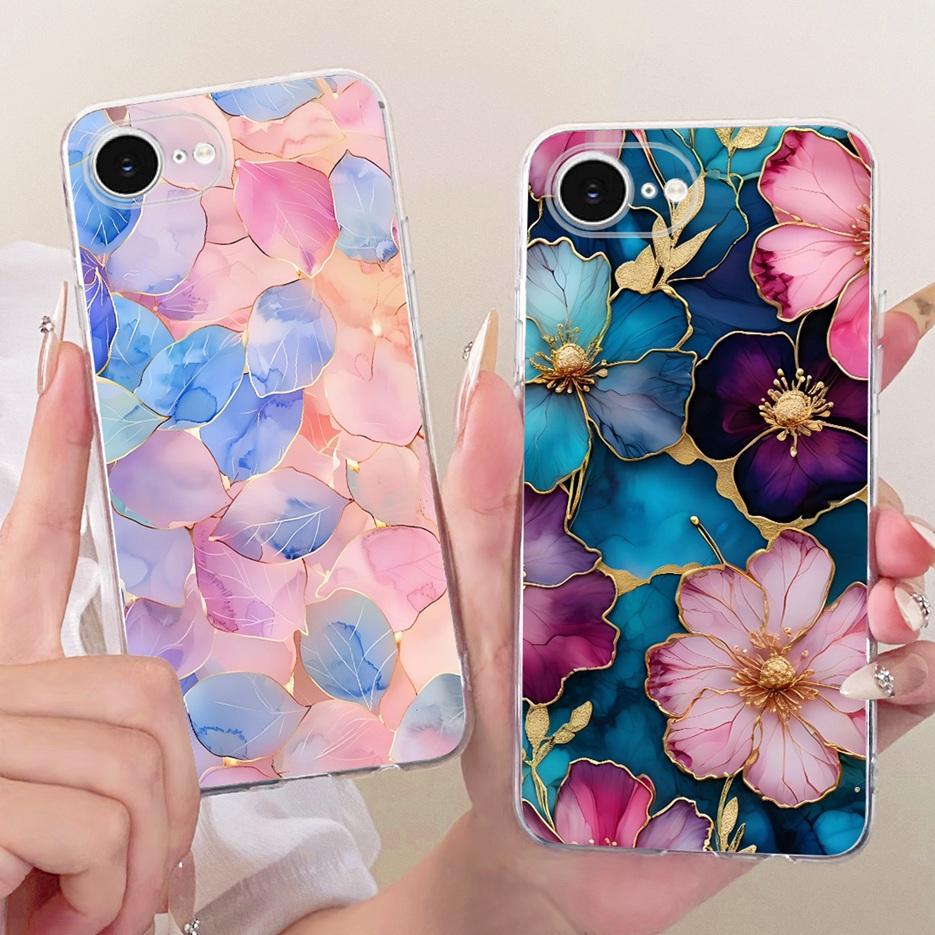 For Apple iPhone 16e Case A3409 Luxury Flowers Butterfly Painted Cover Soft Slim Phone Case For iPhone 16e iPhone16e Fundas Bags
