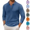 Men's Casual Collared Long-Sleeve Knit Base Layer Top