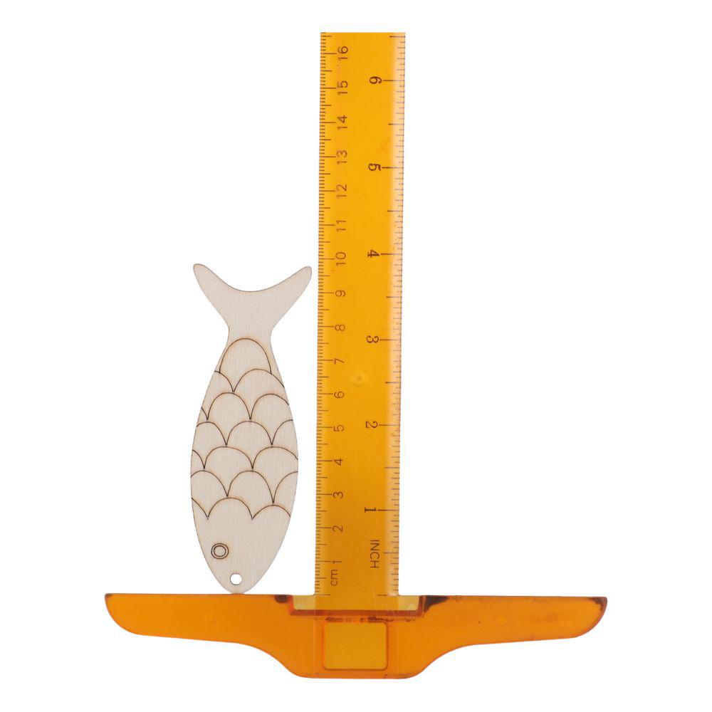 Wooden Wooden Fish Cutouts 10*3.6cm Fish Shaped Wood Cut Out  For Birthday