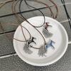 Titanium Steel Horse Pony Tassel Pendant Necklaces Women Mujer Adjusting Long Rope Sweater Chain Neck Accessories Gifts