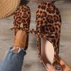 Large Size Leopard Print Flat Bottom Round Head Fashion Shoes Spring New European and American Style Women's Shoes
