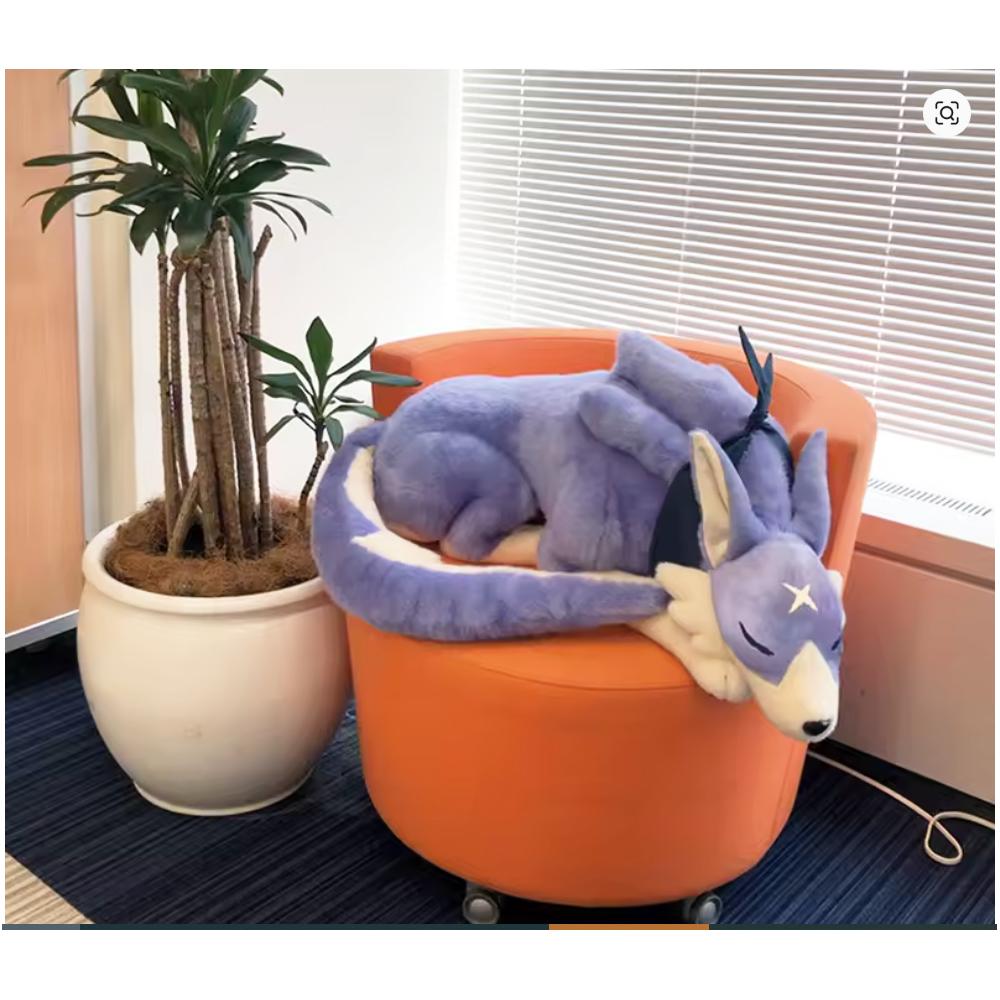60cm Monster Hunter Rise Palamute Plush Toy Large Soft Pillow Animal Cushion Kawaii Cartoon Stuffed Toy Fun Kids Christmas Gift