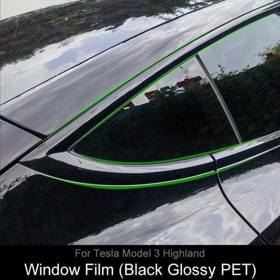 For Tesla Model 3 Highland Headlight Decorative Sticker Model 3+ Lamp Eyebrow Decor Handle Front Bumper Window Protective Film
