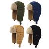 Unisex Winter Hat Thickened Fleece Lined Ear Protection Windoroof Buckle Fasten Heat Retention
