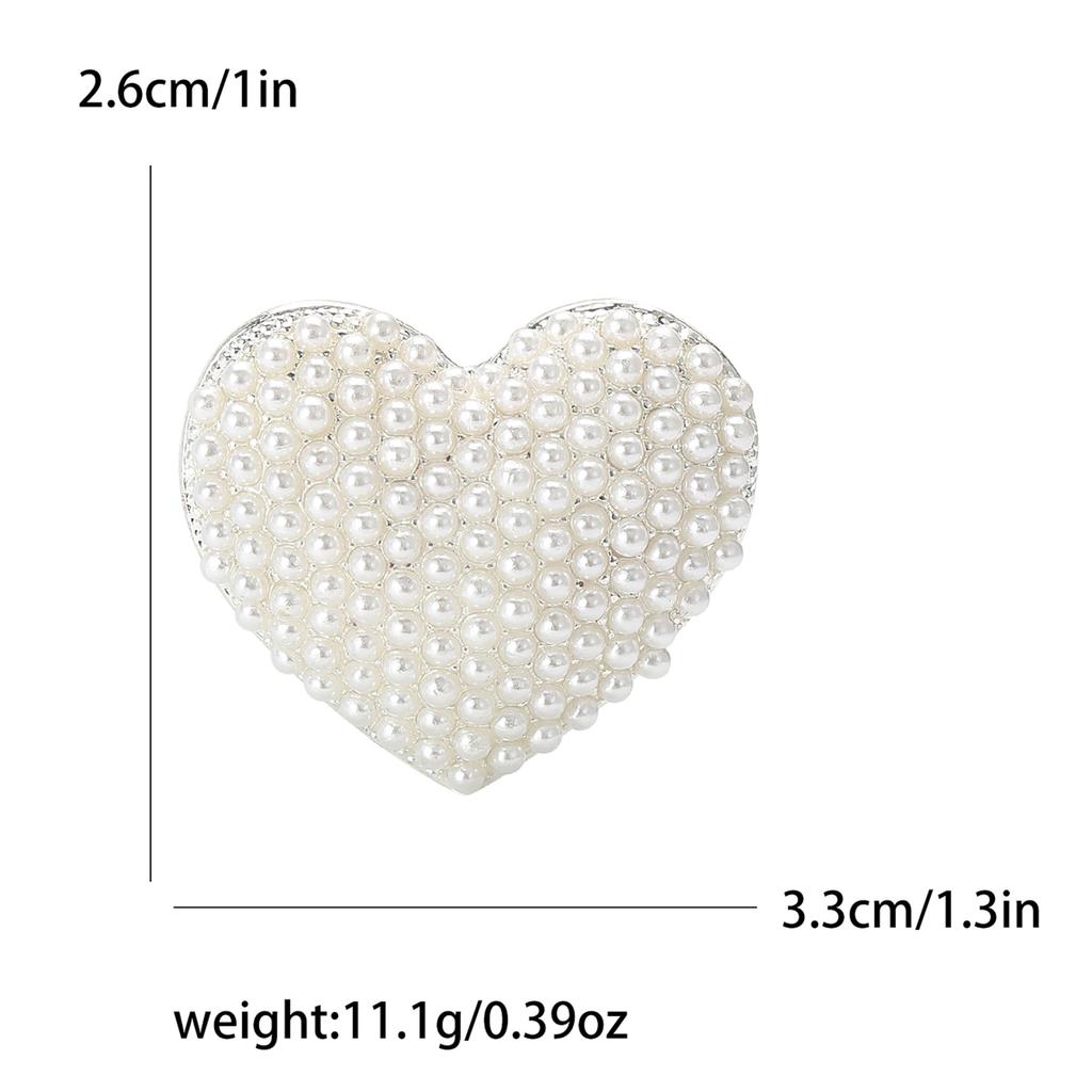 Модная жемчужина Маленькая брошь в виде сердца Niche Premium Heart Pin Женская одежда Аксессуары Корсаж