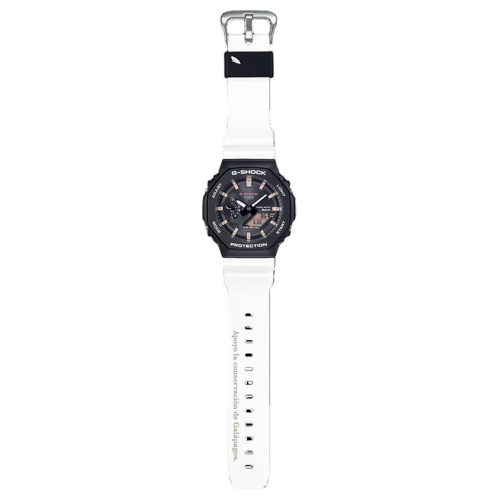 Casio / Часы с солнечным кварцевым механизмом и ремешком из смолы, унисекс, черный циферблат, GA-B2100CD-1A7