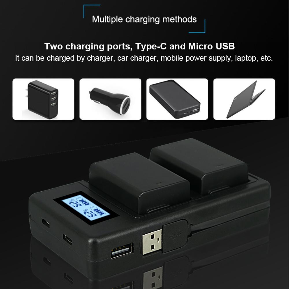 PALO EN-EL25 ENEL25 8.7V Rechargeable Li-ion Battery with LCD USB Smart Charger for Nikon Z50 ZFC Z 50 Z FC MH-32 Camera Charging Kit