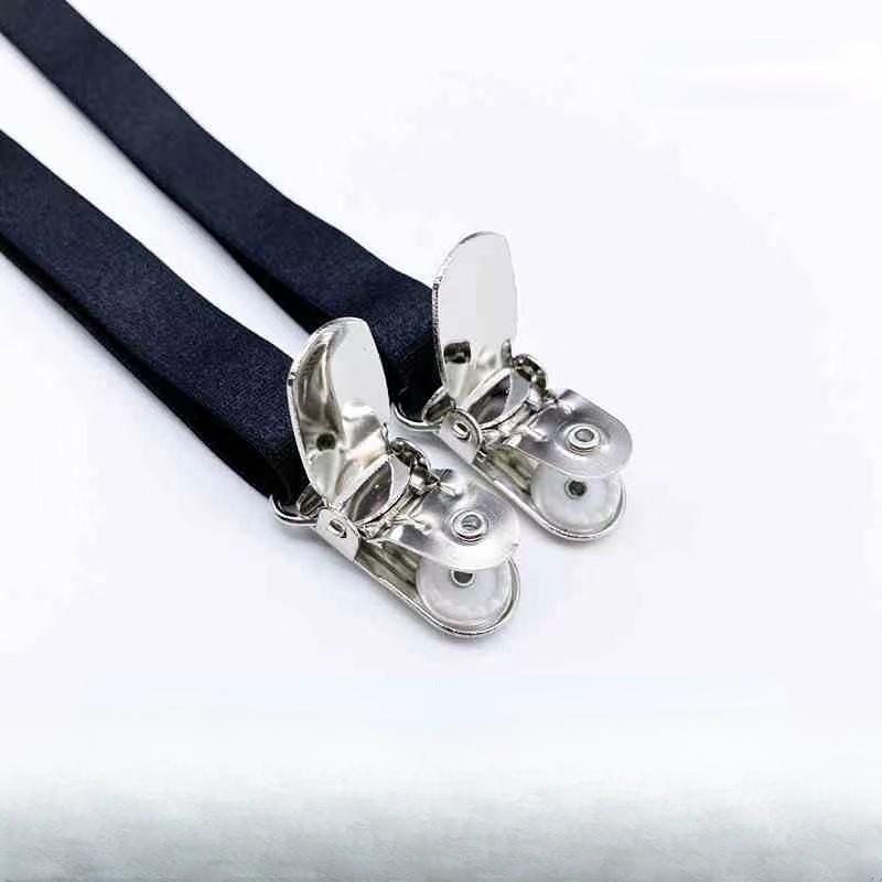 Black Simplicity Sexy Garter Belt for Women Thigh High Stockings Adjustable Elastic Leg Sock Suspenders Belt 4/6 Metal Clips