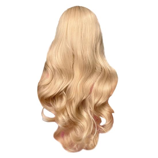 Женский длинный прямой парик с челкой, естественный вид, шелковистые, термостойкие, высокотемпературные волокна, женские синтетические волосы