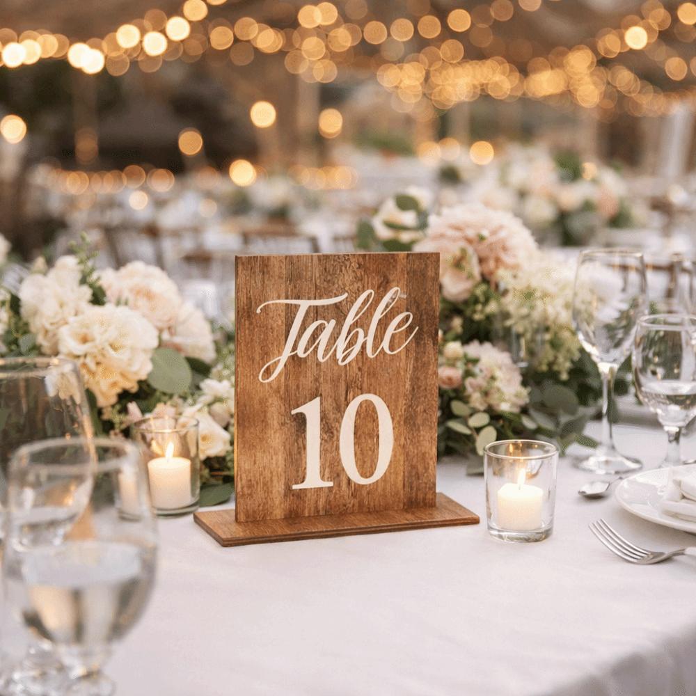 Double-Sided Wedding Table Numbers Numbers 1-20 Durable Table Number Signs Texture Vintage Number Cards Dining Table