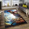 Assassin's Creed Design Area Rug Personalized Name- Non-Slip, Soft & Cozy Floor Mat for Living Room, Office - Indoor/Outdoor Carpet