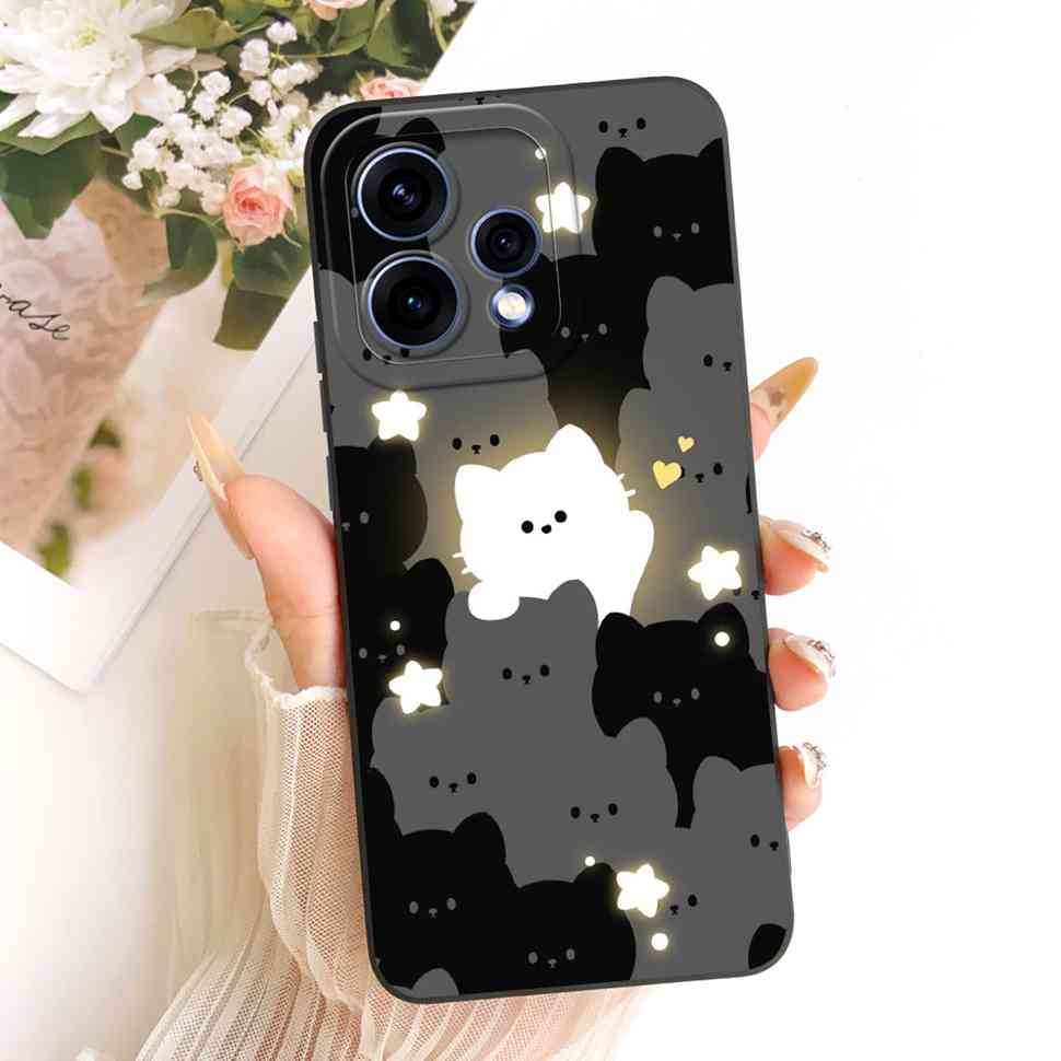 Чехол для Oppo Reno15 5G CPH2825 Силиконовая задняя крышка для Oppo Reno 15C Reno15c 5G Милый мультяшный чехол для телефона с пандой Ударопрочный