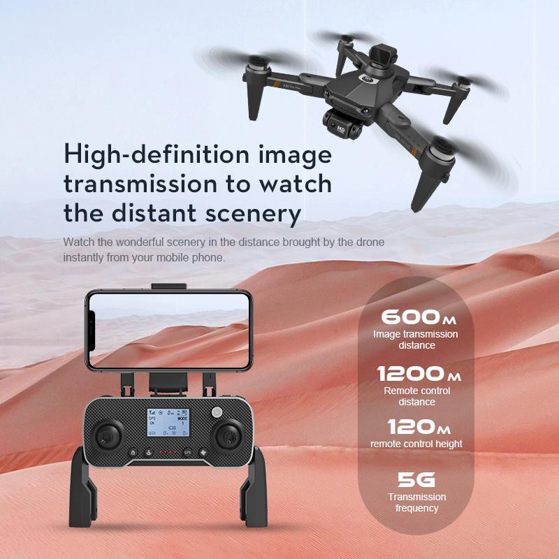 Новый дрон K80 Pro Max 5G WiFi FPV Бесщеточный двигатель 360° Лазерный обход препятствий GPS Backhaul 8K HD Двойная камера Пульт дистанционного управления Квадрокоптер Дрон Игрушка