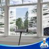MR.SIGA Professional Car Window Cleaning Squeegee with Handle for Bathroom, Glass, and Wall Cleaning, 2-in-1 Window Cleaning Squeegee and Window Clean