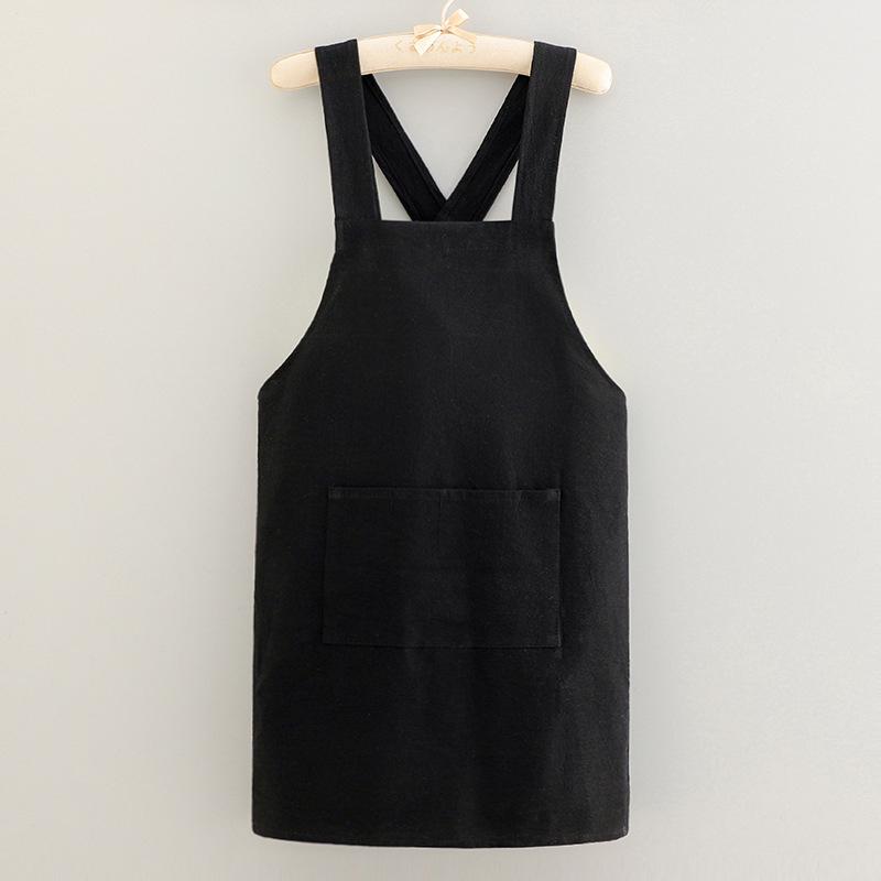 Хлопковые кухонные фартуки для готовки Дышащие Износостойкие Взрослые Фартуки на талию Защищающие от загрязнений Мягкая ресторанная рабочая одежда для дома