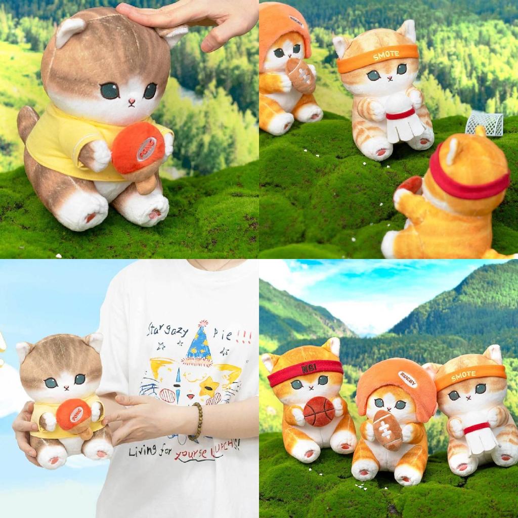 Очаровательная плюшевая игрушка-кошка Мофусанд в костюме акулы Funsandy для детей, мягкая мультяшная кукла для обнимания