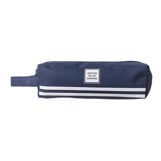 Portable Canvas Pencil Case with Handle Large Capacity Stationery Bag Student Pencil Organizer for Pens Markers Rulers Back-to-School Gifts
