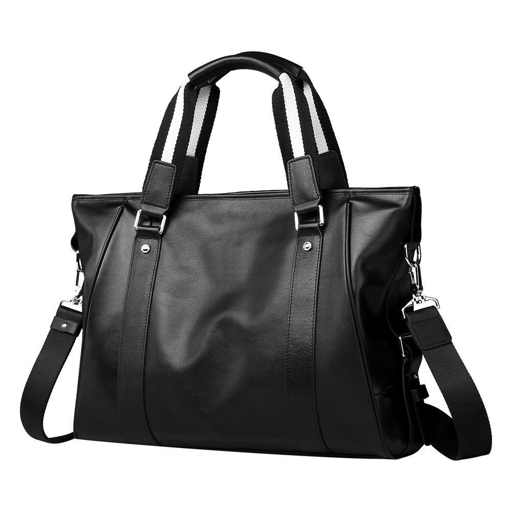 Мужской портфель для ноутбука из натуральной кожи - сумка большой вместимости для деловых поездок