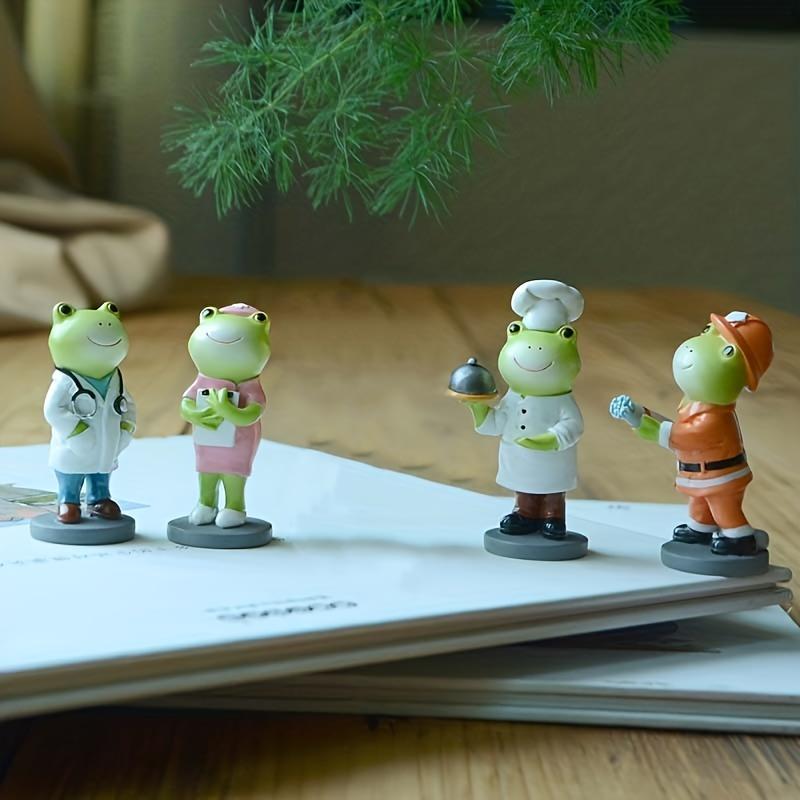 1 шт. милые профессиональные украшения в виде лягушки, врачи, медсестры, повара, пожарные, можно использовать в качестве настольных украшений, офисные подарки для друзей