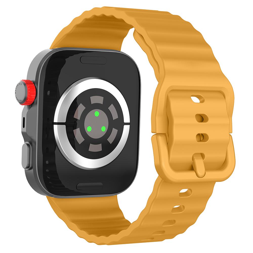 Replacement Silicone Strap for Huawei Watch Fit 3/4/4 Pro Wave Pattern Smart Watch Wrist Band