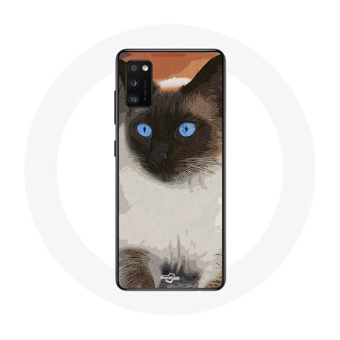 Coque pour Samsung Galaxy S20 plus Siamois Noir et blanc Yeux Bleus