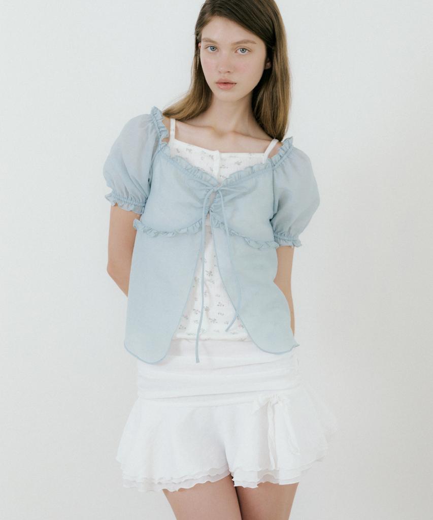 Retera Ribbon Mini Skirt_Ivory