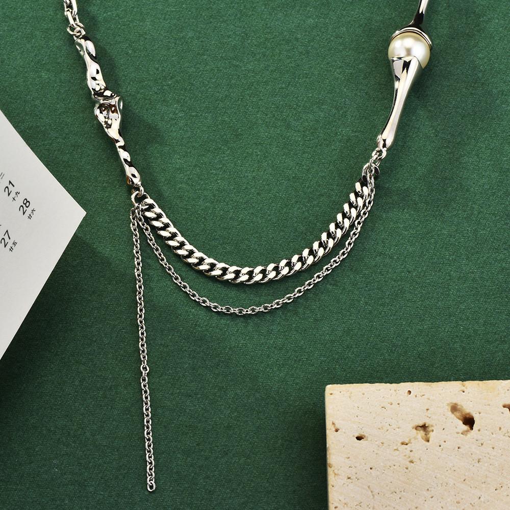 Elegant Pearl Tassel Necklace Featuring Stylish Gold And Silver Options For Fall