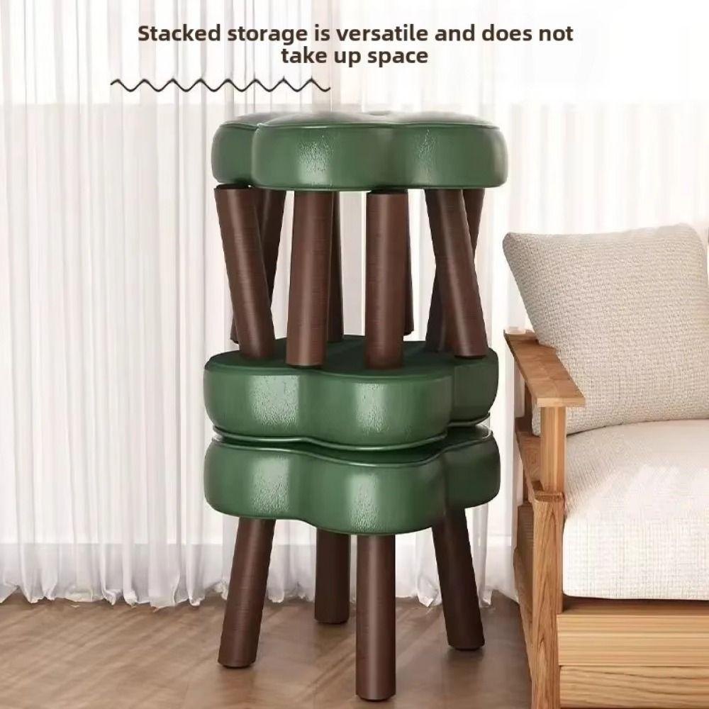 Мягкий маленький табурет-подставка для ног из массива дерева, многофункциональная маленькая подставка для ног, низкое сиденье, для дома