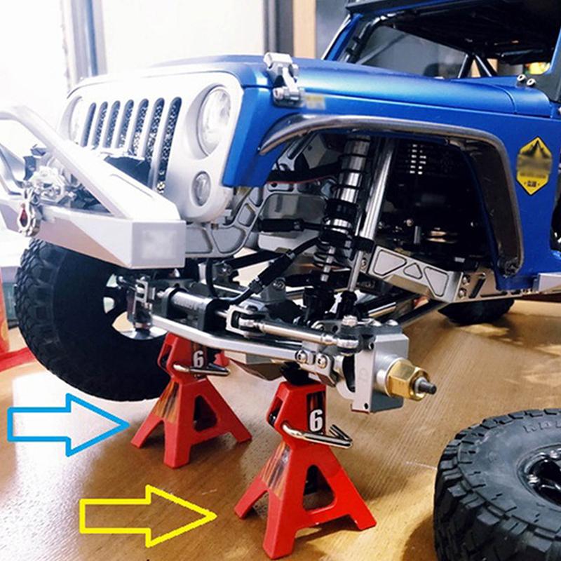 1:10 6 Ton Simulation Jack Stands Lift Pair Rack For Remote Toy Car Truck Tire Change