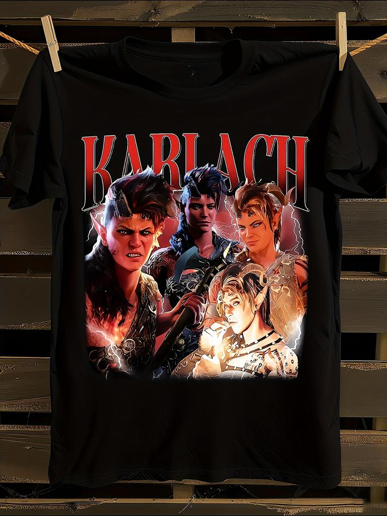 Карлач Baldur'S Gate 3 Винтажная графическая футболка