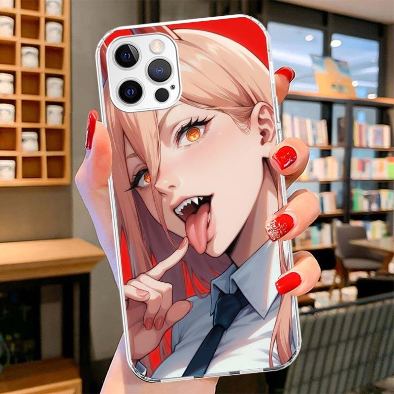 C-Chainsaw Mans Power Cover Phone Case For iPhone 16 17 Air 15 14 Pro Max 16E Phone Case 13 Mini 12 11 7 SE 8 Print Pattern Fit