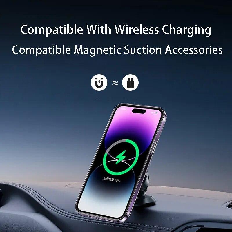 Clear Phone Case For Iphone 14 13 12 11 15 Pro Max For Magsafe Magnetic Wireless Charging Animation Case 7 8 Xr Xsmax Cover Case