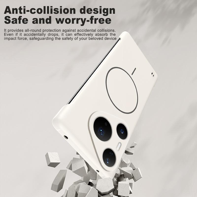 Ультратонкий матовый безрамочный чехол из ПК для Huawei Pura 80 70 Ultra P60 P50 P40 Mate 70 60 50 40 30 Pro Магнитный ударопрочный чехол