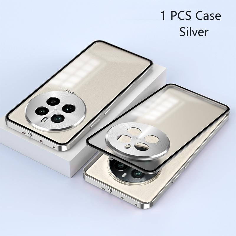 For Realme GT5 Pro Case Aluminium Alloy Metal Frame Case For Realme GT 5 Pro 5G Matte Clear Phone Acrylic Back Cover Bumper