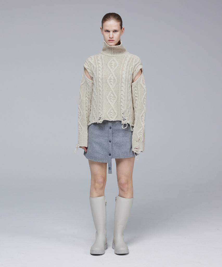 Meuameu Wool Short Skirt Pants